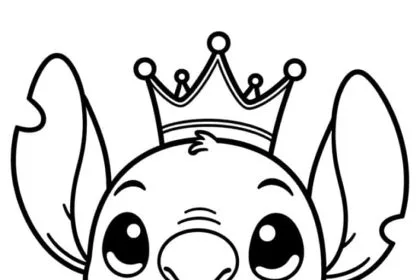 Dessin à colorier de Stitch pour enfants à imprimer